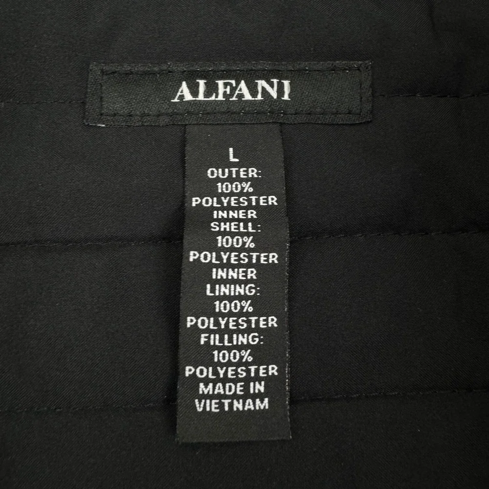 ALFANI Mens puffer quilted insulated‎ full zip vest BLACK - L